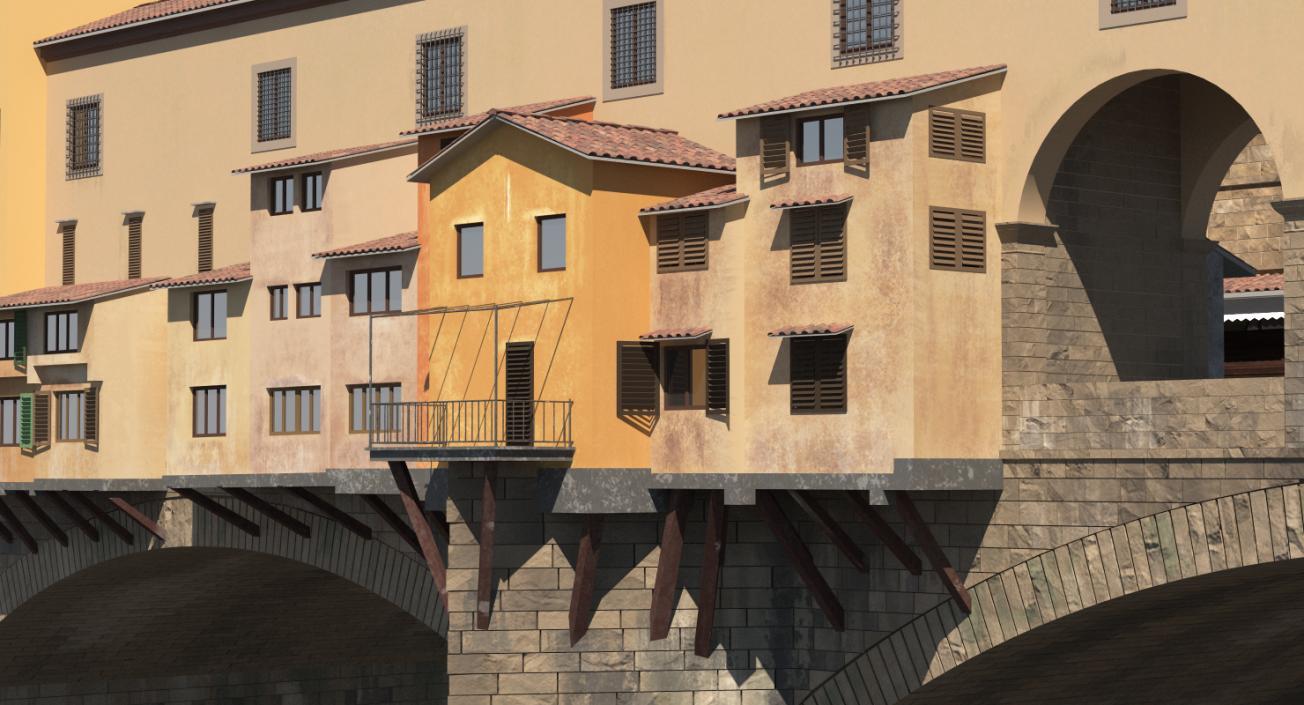 Ponte Vecchio Bridge Florence 3D model