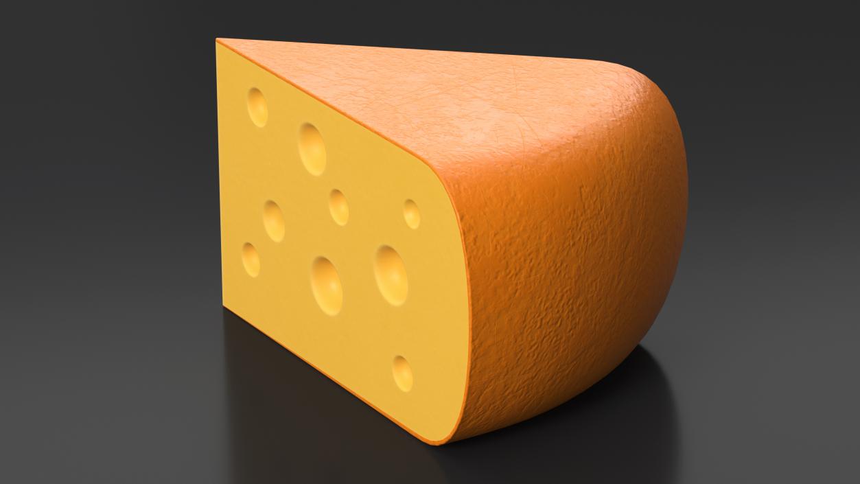 3D Cartoon Piece of Cheese model