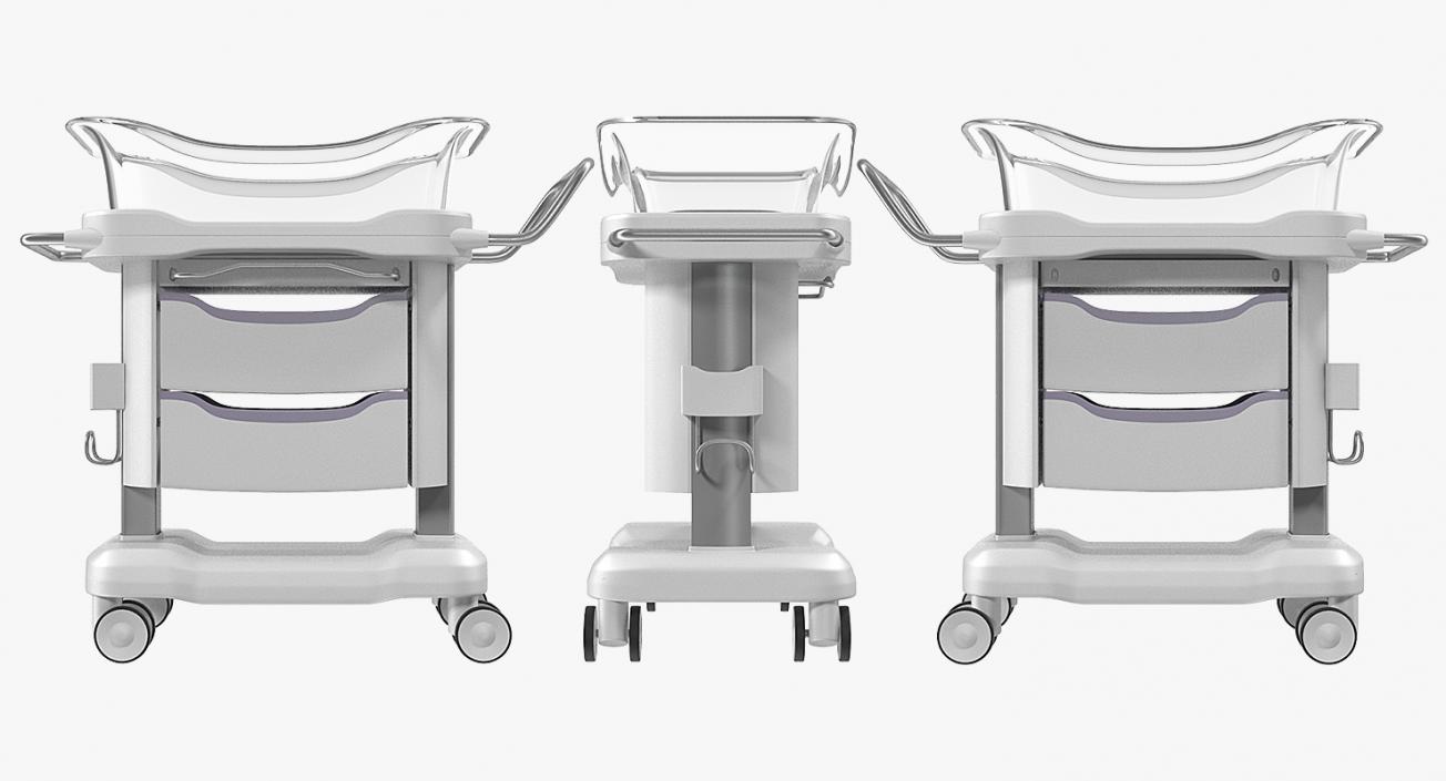 Transparent Hospital Bassinet 3D model