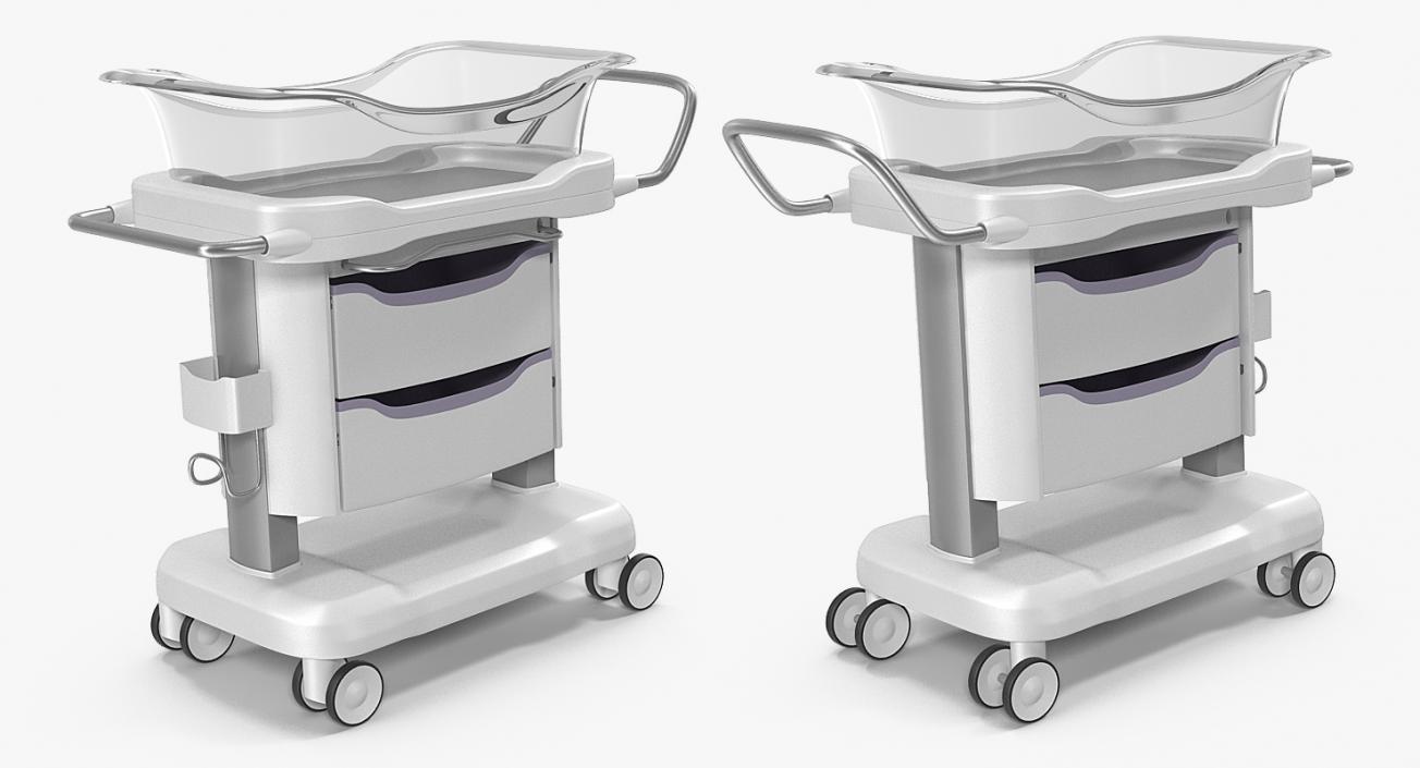 Transparent Hospital Bassinet 3D model