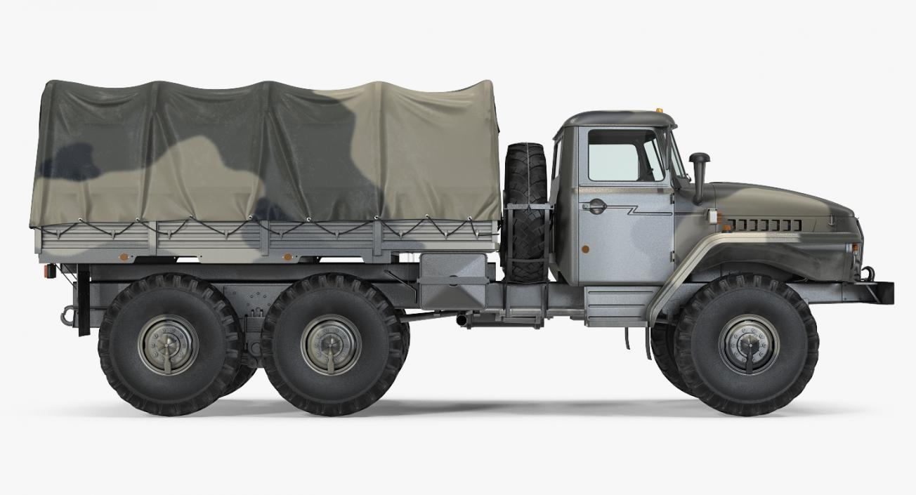 Military Truck URAL 4320 Russian 3D