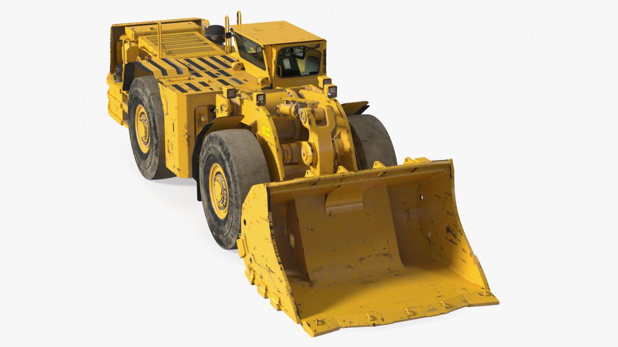 3D model Mining Loader Dirty Rigged for Cinema 4D