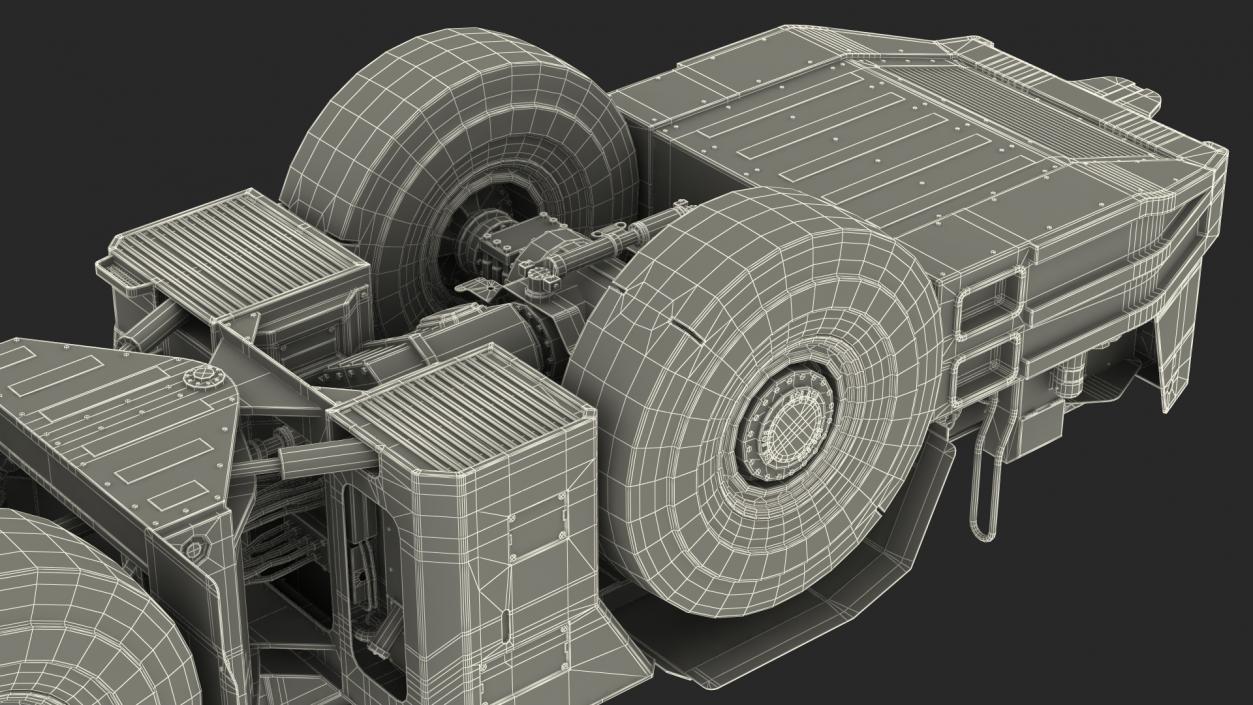 3D model Mining Loader Dirty Rigged for Cinema 4D