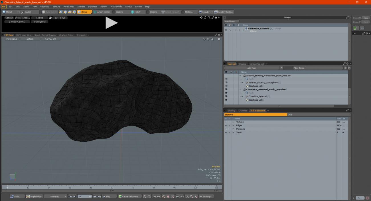 3D Chondrite Asteroid model