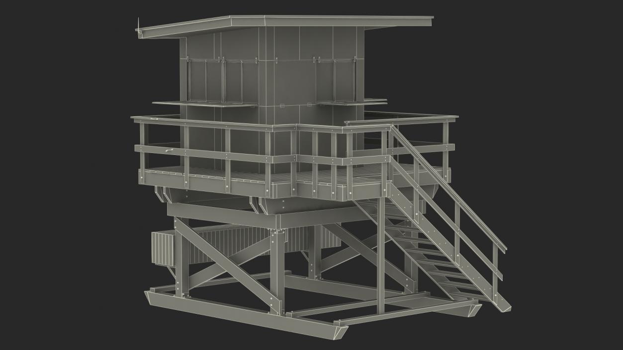 3D model Lifeguard Tower