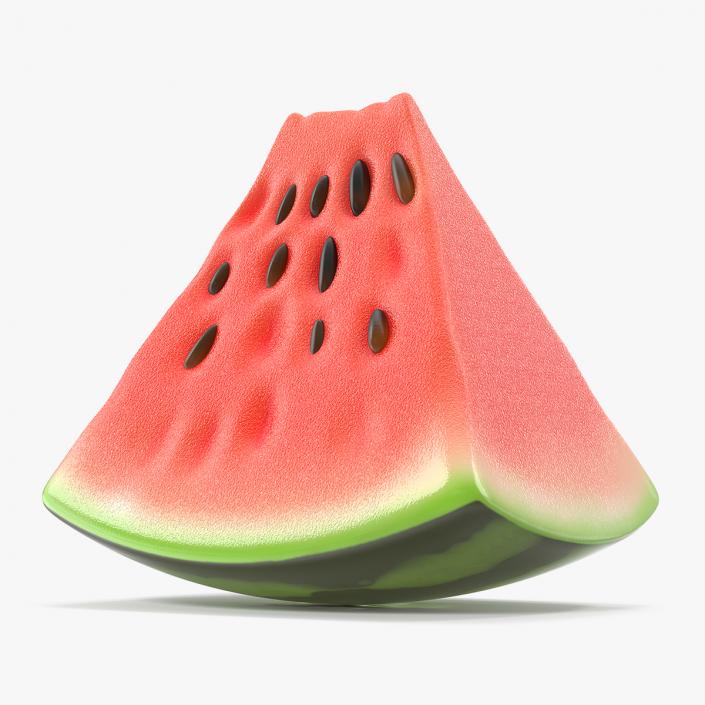 3D Cartoon Piece of Watermelon Slice model