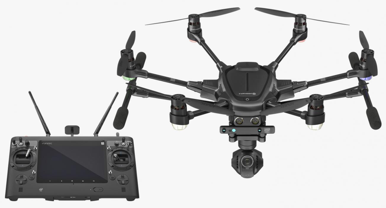 3D model Yuneec Typhoon H Videography Hexacopter Set Rigged