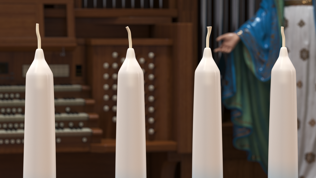 3D Hanukkah Candles