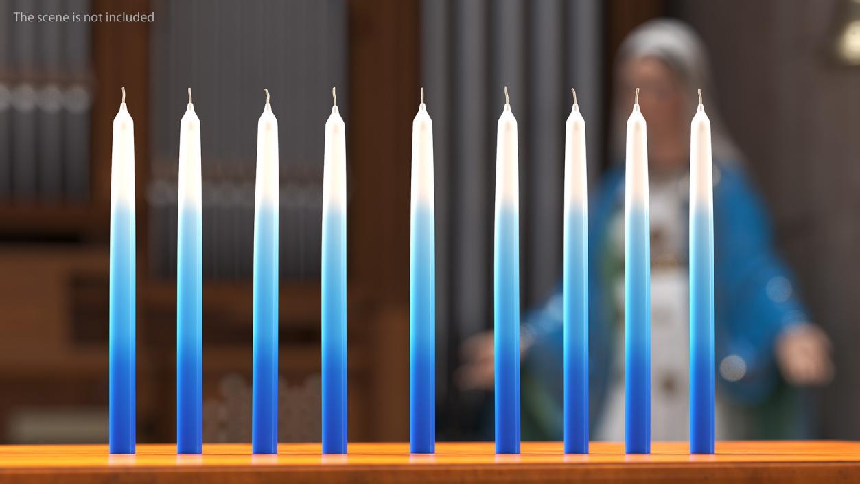 3D Hanukkah Candles