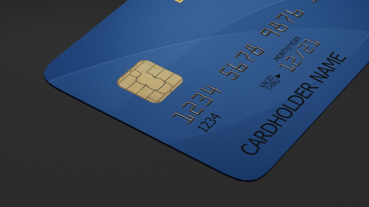 3D Credit Card Mockup model