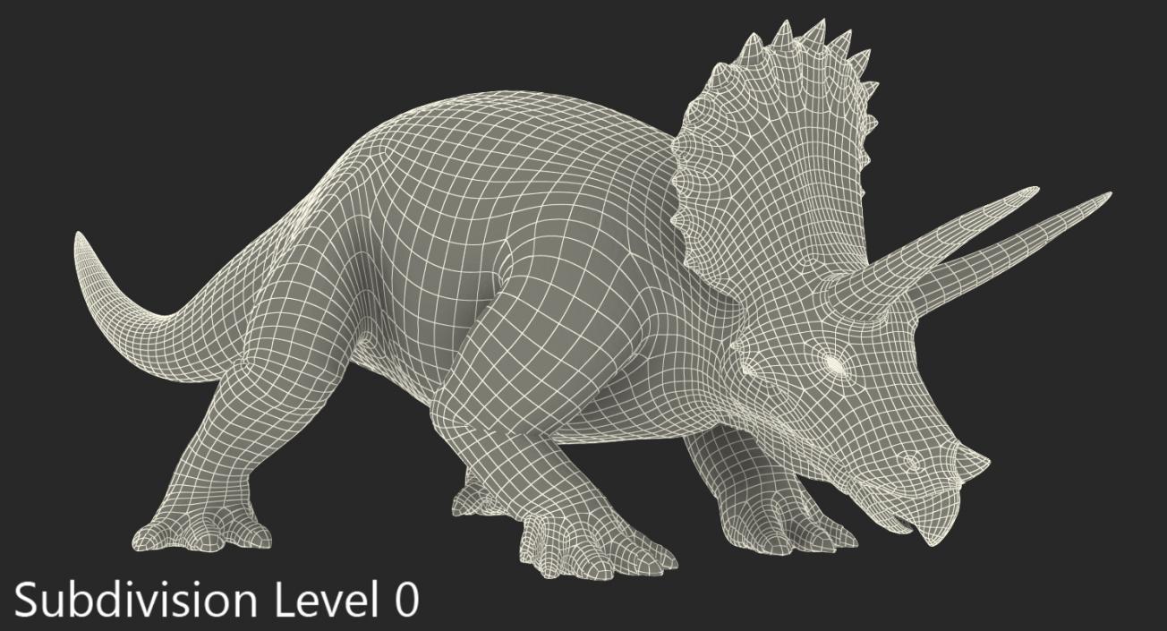 Triceratops Walking Pose 3D model