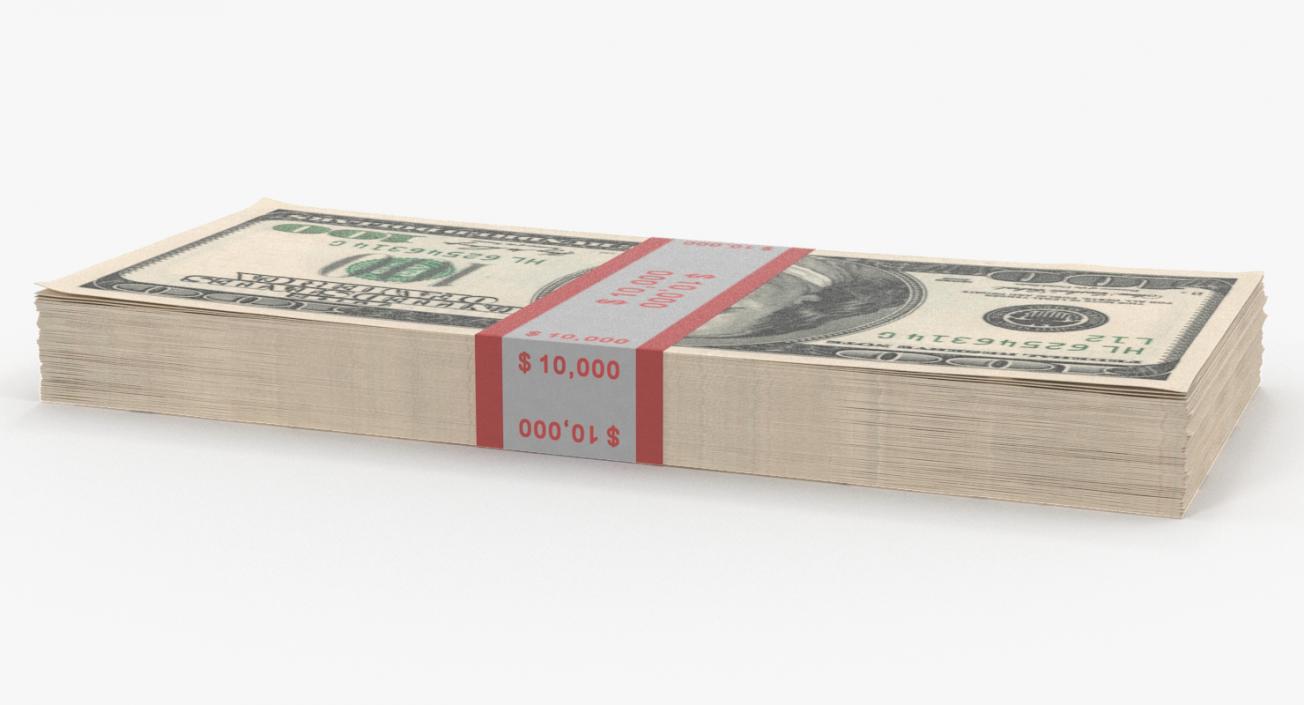 3D 100 Dollar Bills Pack