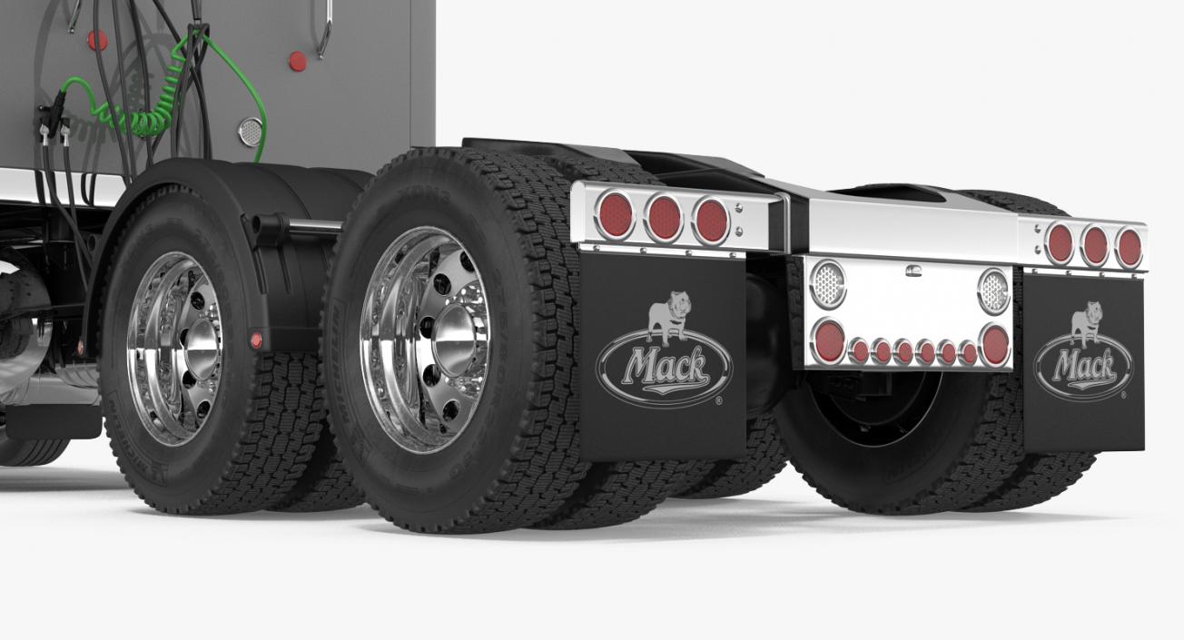 3D Trailer Truck Mack CHU613 Truck Rigged model
