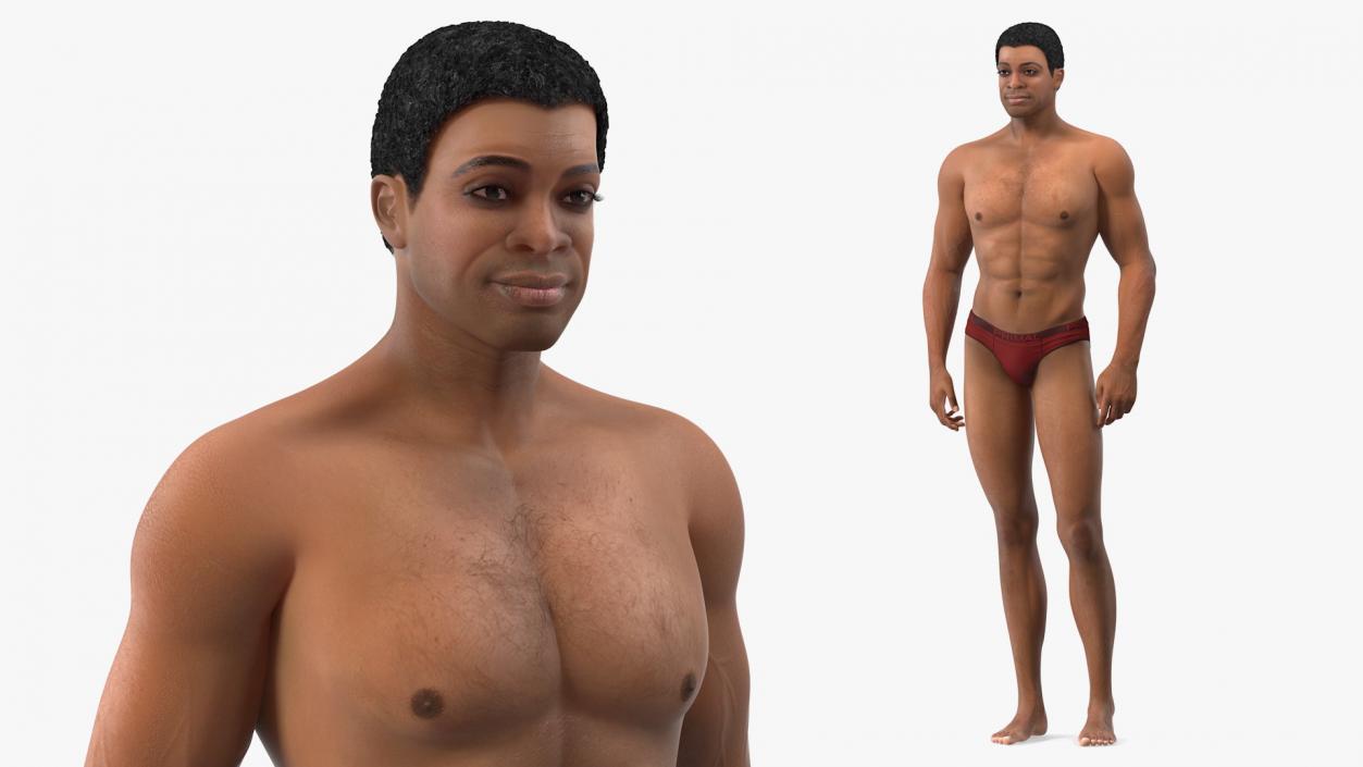 3D model Light Skin Black Man
