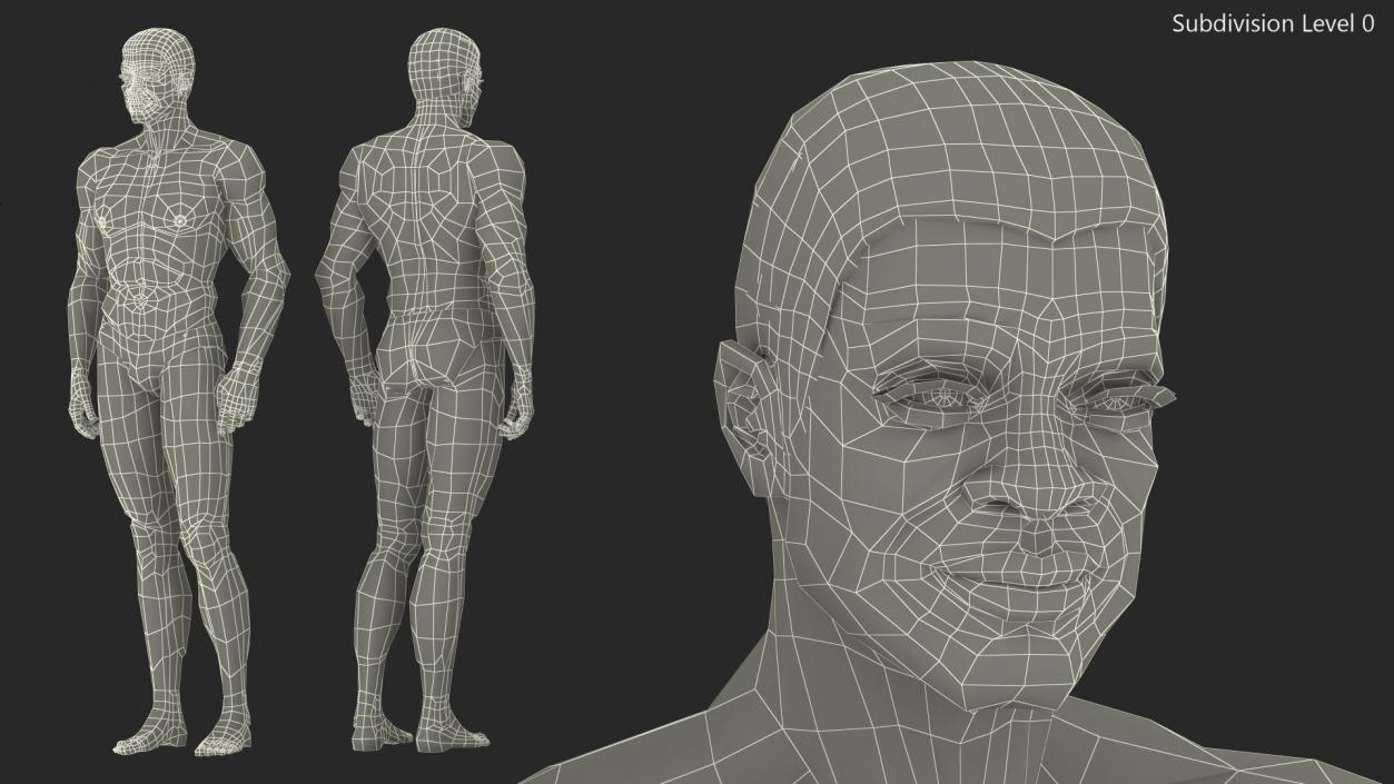 3D model Light Skin Black Man