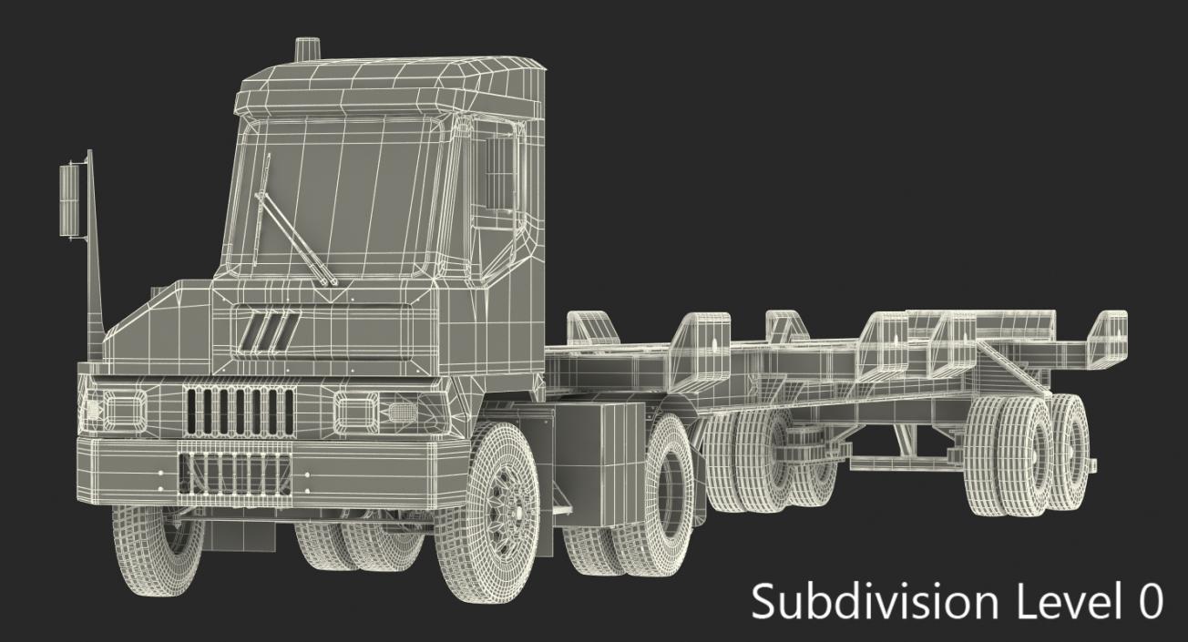 Terminal Tractor with Semi Trailer 3D model