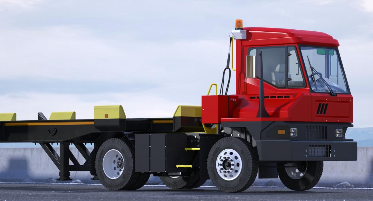 Terminal Tractor with Semi Trailer 3D model