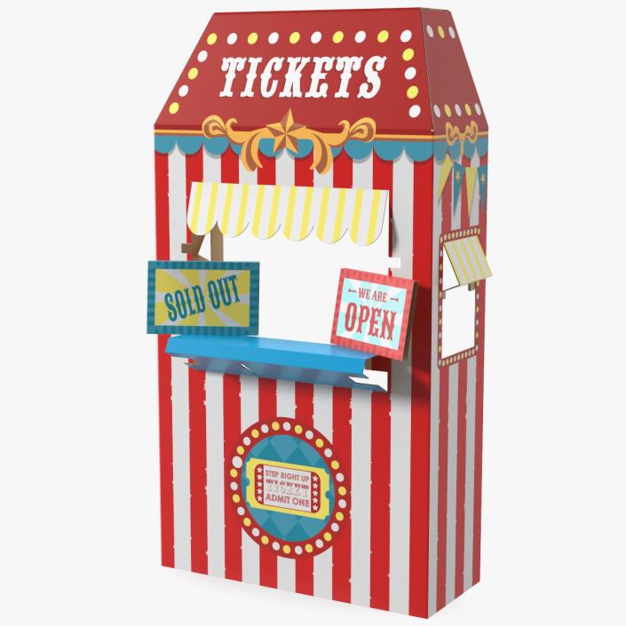 ticketbooth cardboard stand