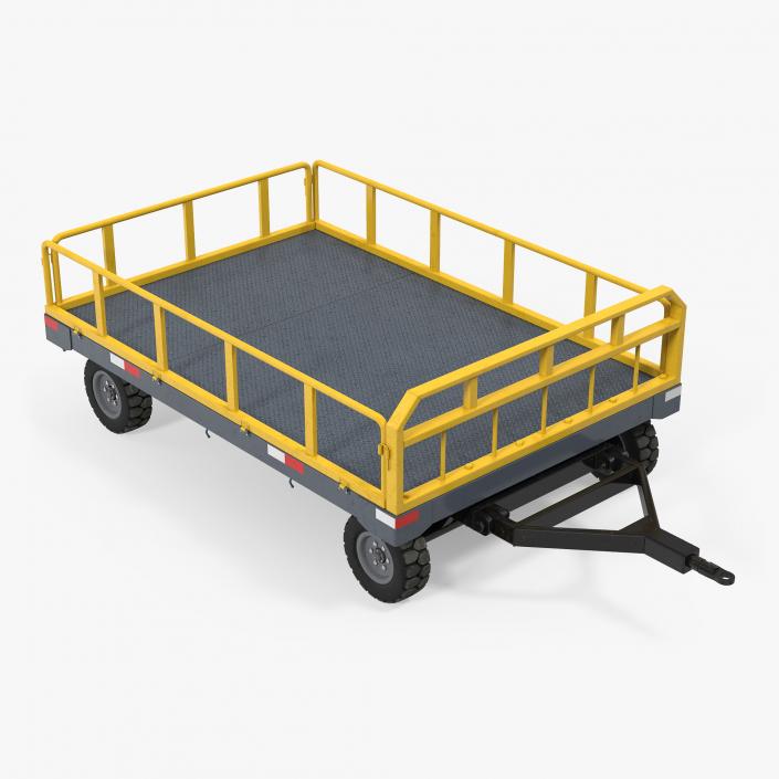 Airport Luggage Trolley Baggage Trailer 3D model