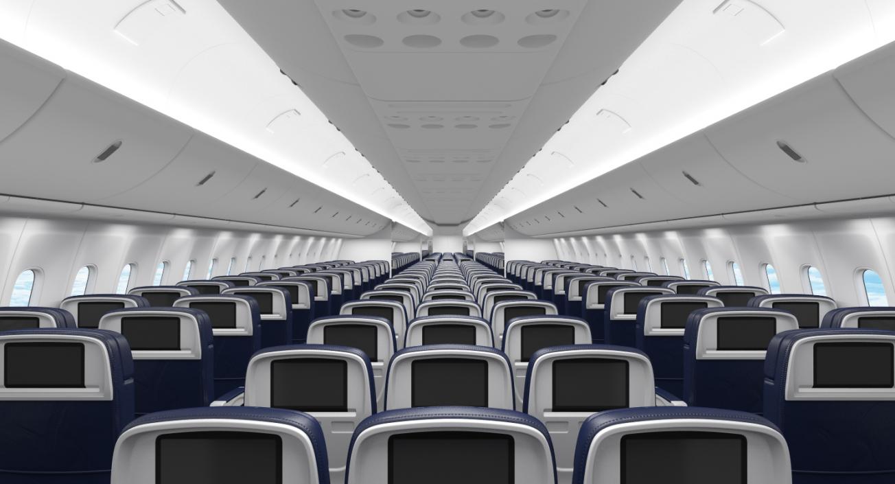 3D Boeing 767-400 with Interior Generic