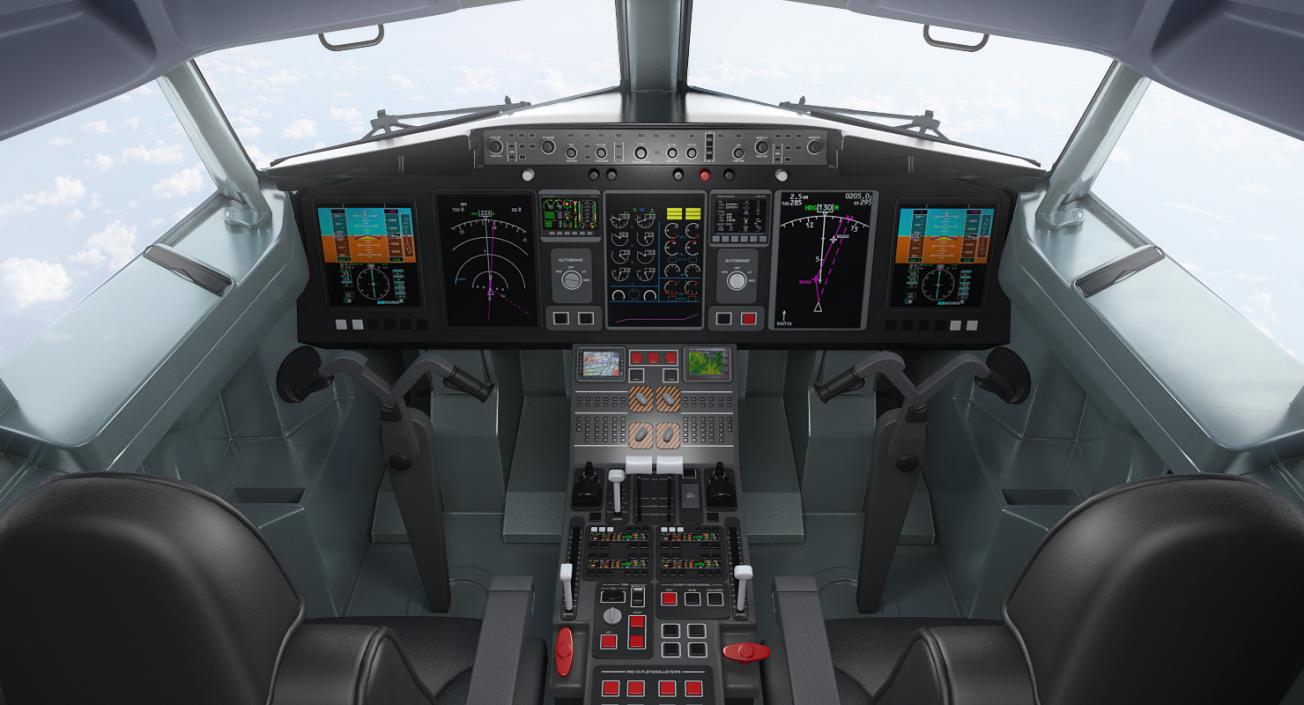 3D Boeing 737-900 with Interior and Cockpit United Airlines