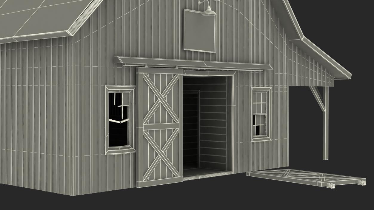 3D model Old Abandoned Wooden Barn
