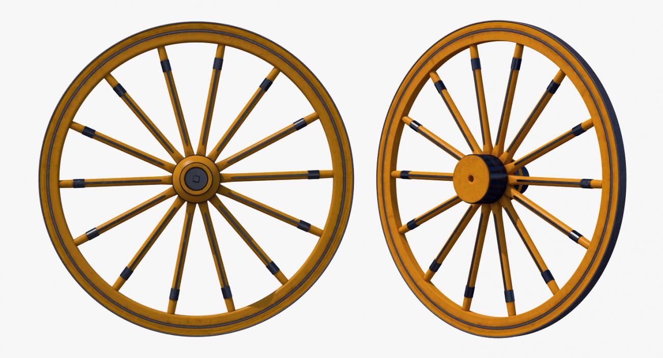 Antique Wagon Wheel 3D model