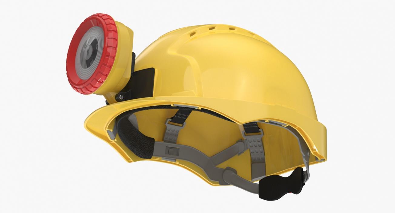 Mining Helmet with Light 3D model