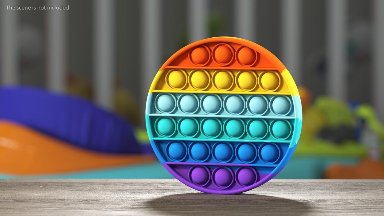 Circle Pop It Fidget Toy 3D model