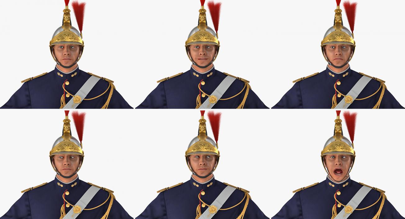 Rigged Guard Soldiers Collection 3D