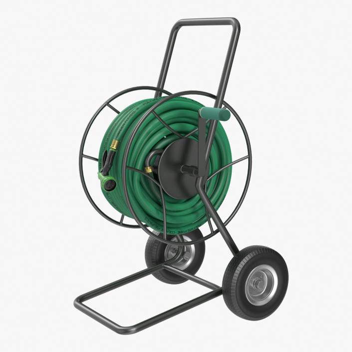 Garden Reel Cart Trolley with Hose 3D model