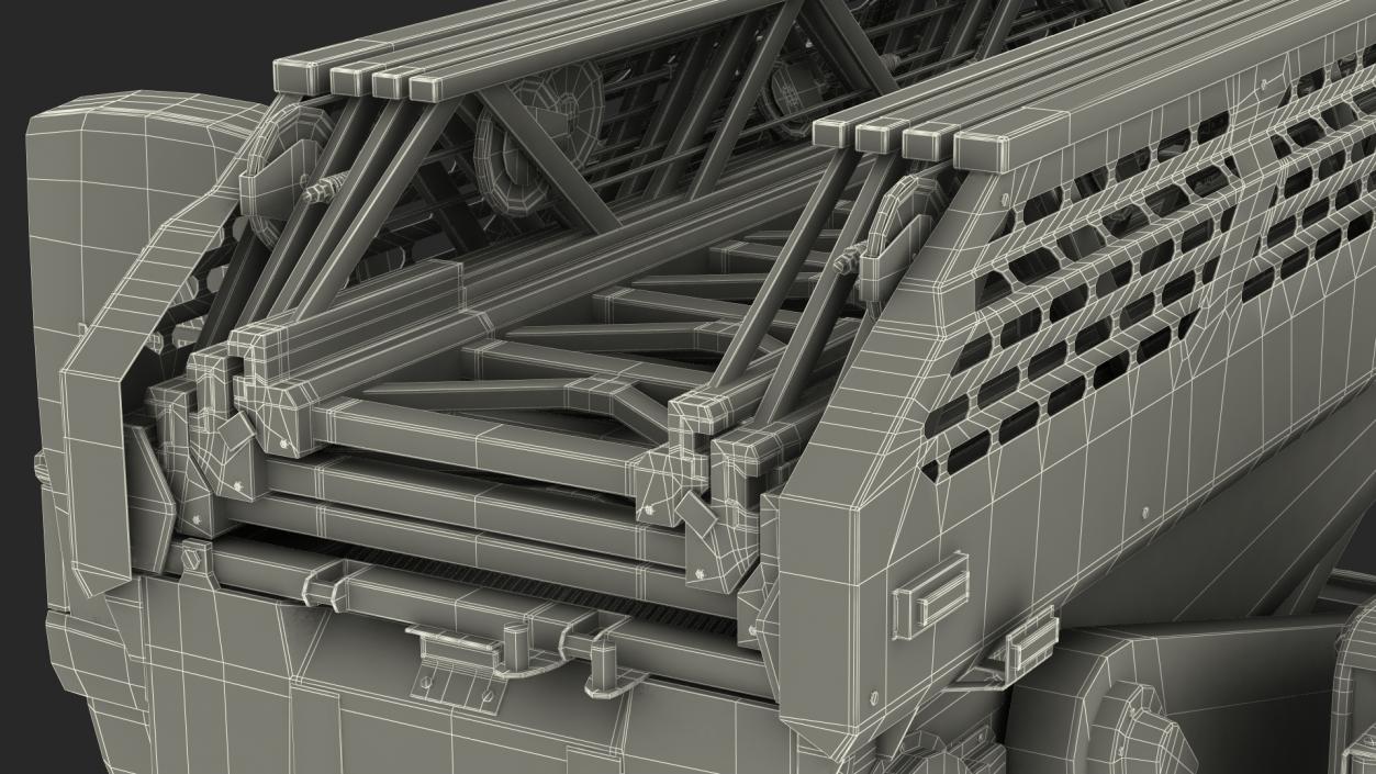 Magirus M32L AS Turntable Ladder Folded 3D model
