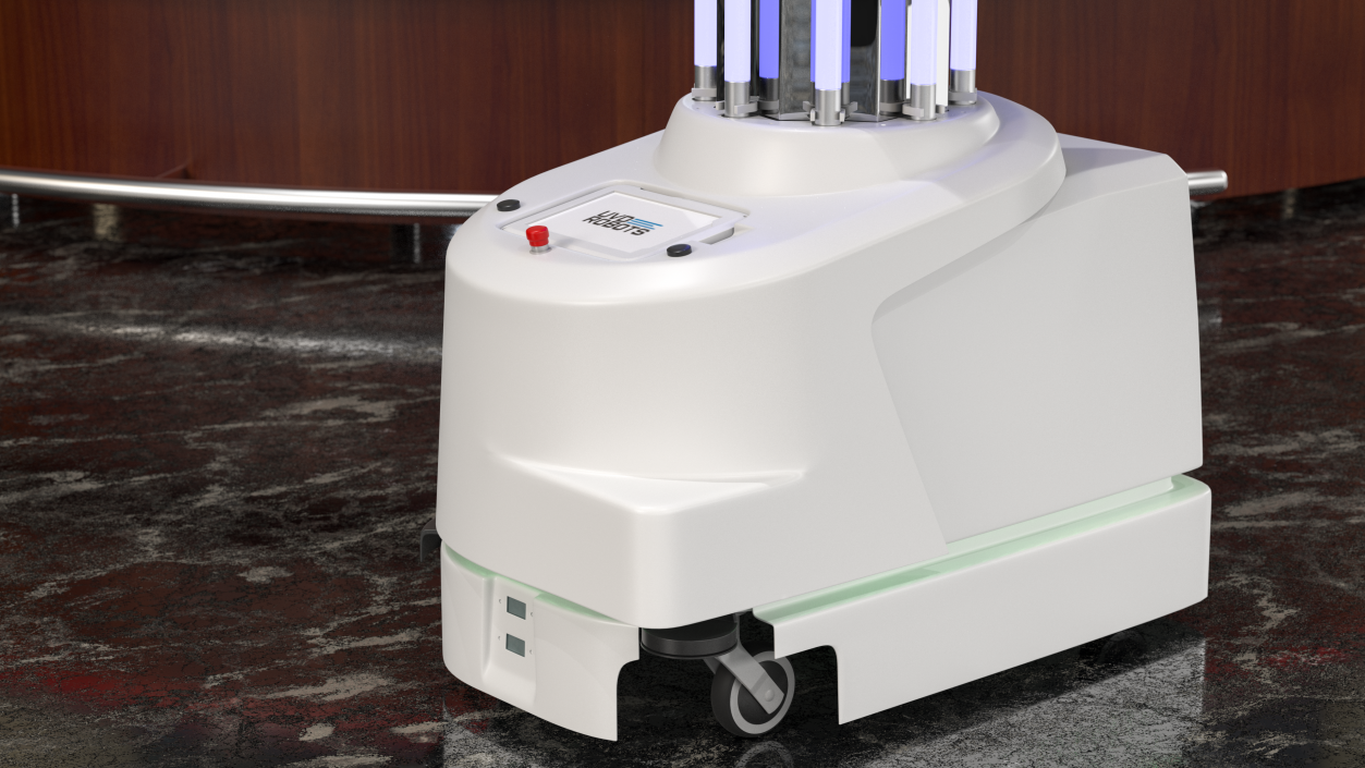 UV Disinfection Robot On 3D model