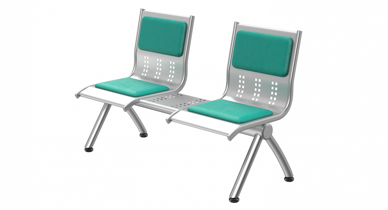 Metal Seats with Shelf 3D