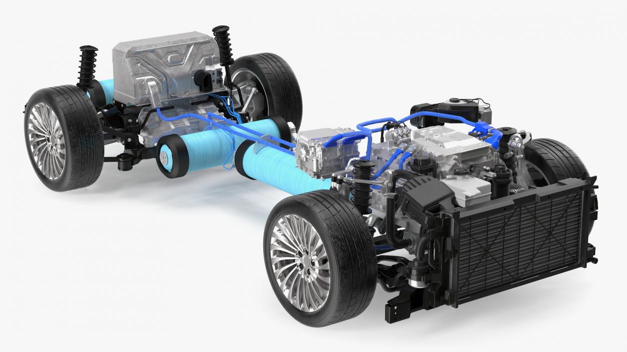 3D model Hydrogen Fuel Cell System