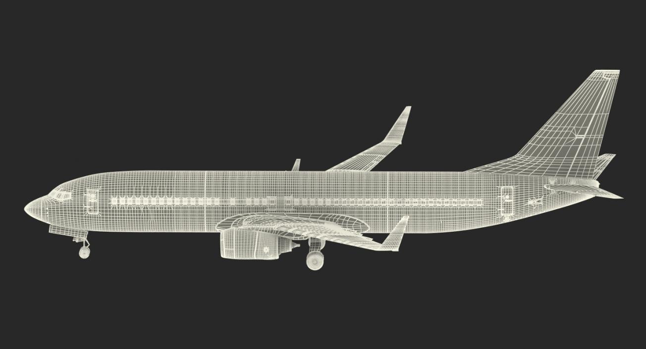 3D Boeing 737-800 with Interior American Airlines Rigged model