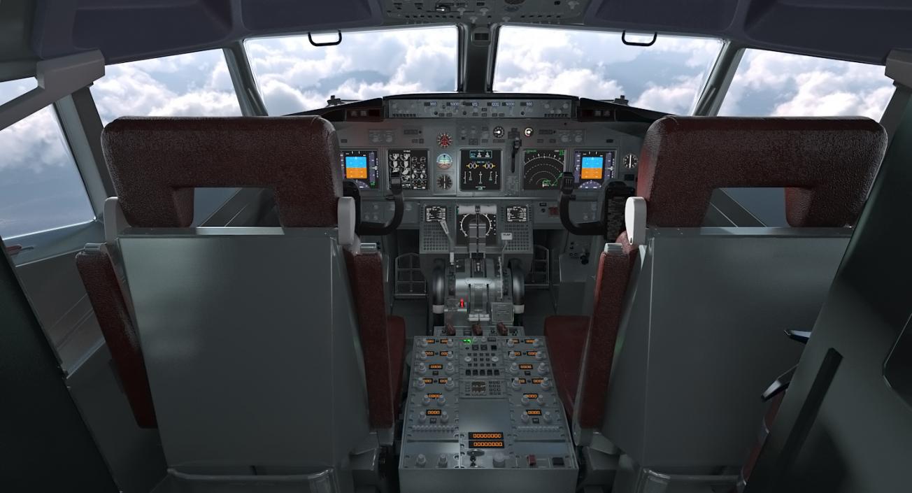 3D Boeing 737-800 with Interior American Airlines Rigged model