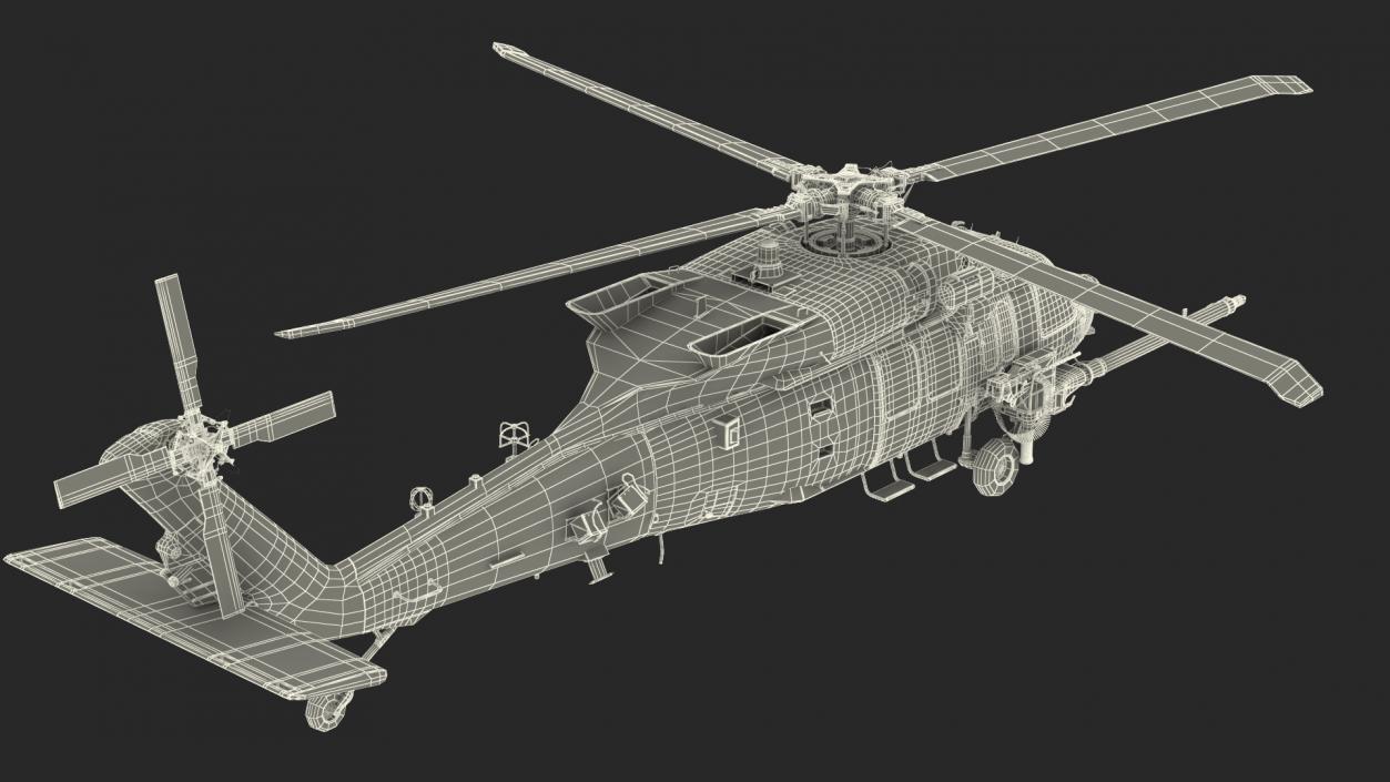 3D Sikorsky HH 60 Pave Hawk Rigged