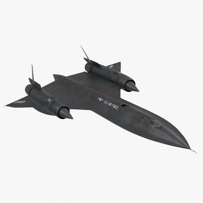 3D Lockheed SR-71 Blackbird Rigged