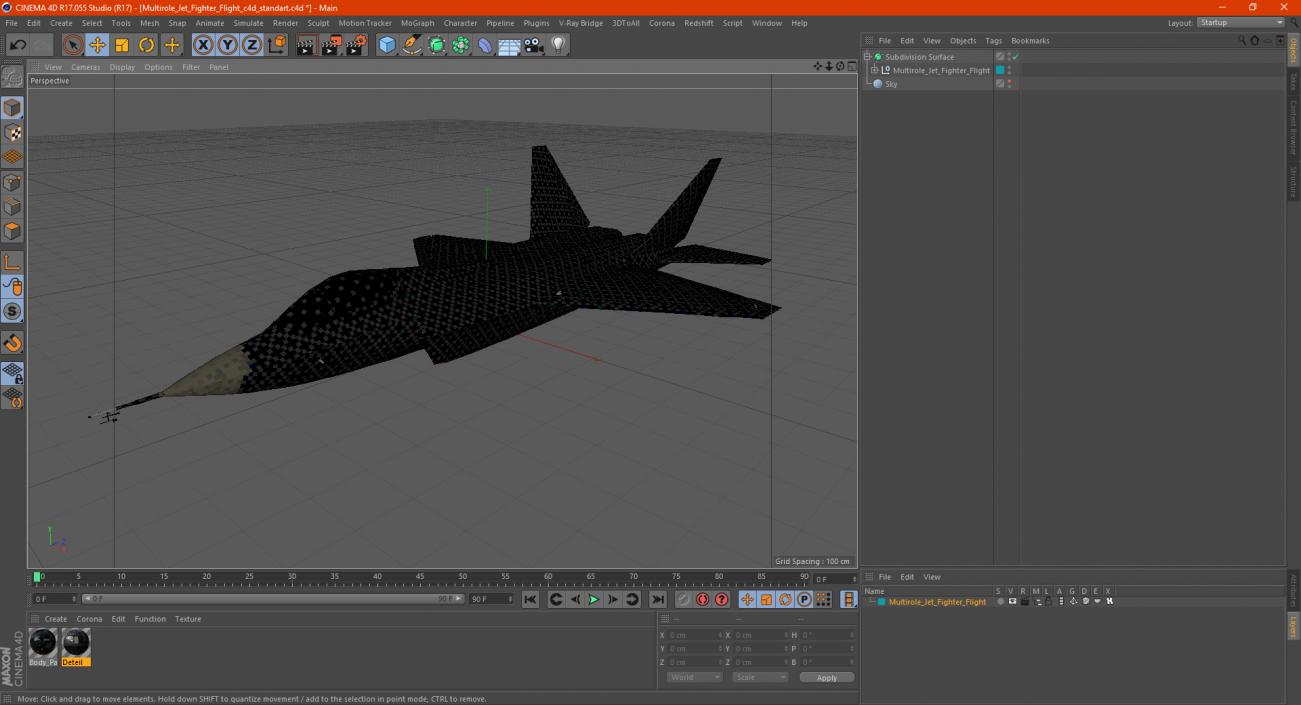 3D Multirole Jet Fighter Flight model