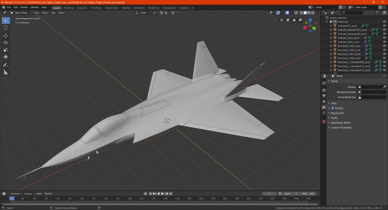 3D Multirole Jet Fighter Flight model