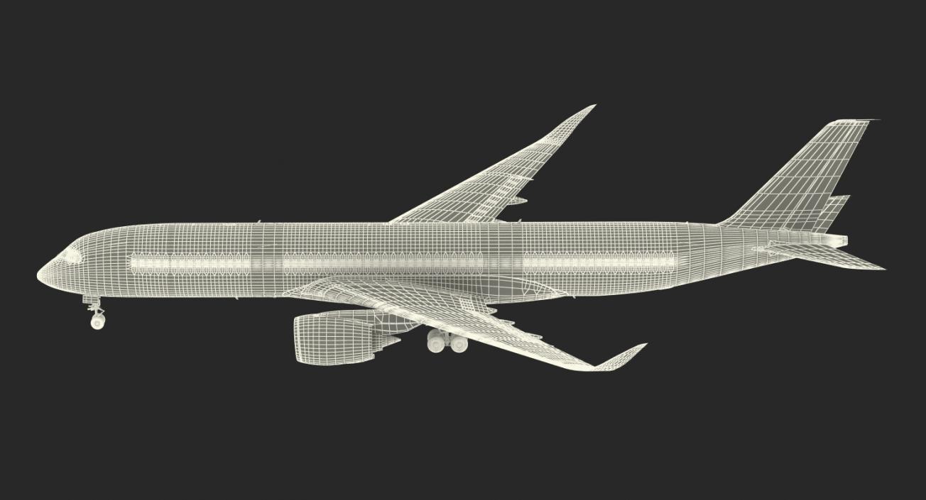Airbus A350-900 Generic Rigged 3D Model 3D model