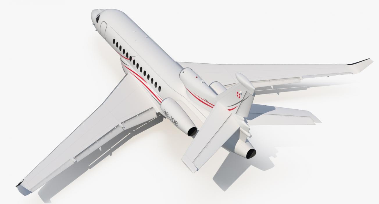 3D model Dassault Falcon 7X Rigged