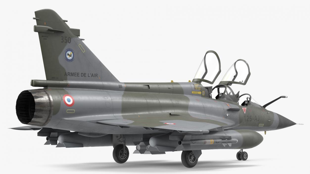 Dassault Mirage 2000N Tactical Bomber with Armament Camouflage 3D