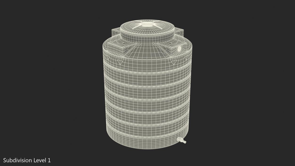 3D model Big Plastic Water Storage Tank