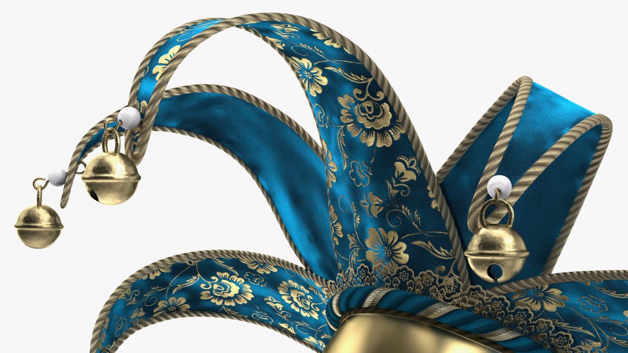 Blue Venetian Full Face Carnival Mask 3D