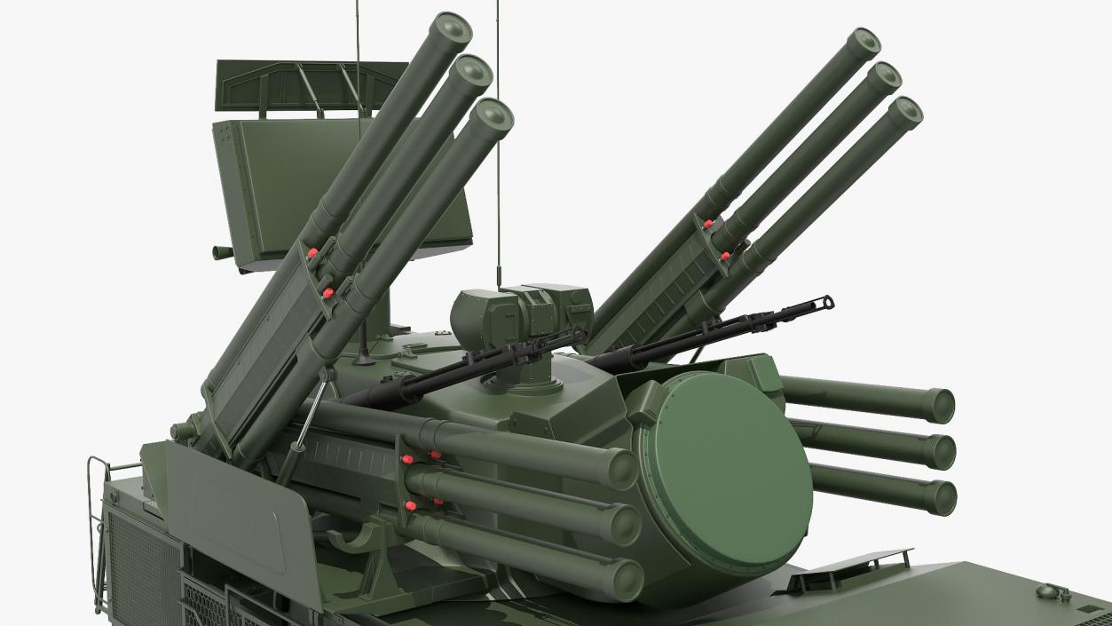 3D Missile System Pantsir S1 SA-22 Greyhound Rigged model