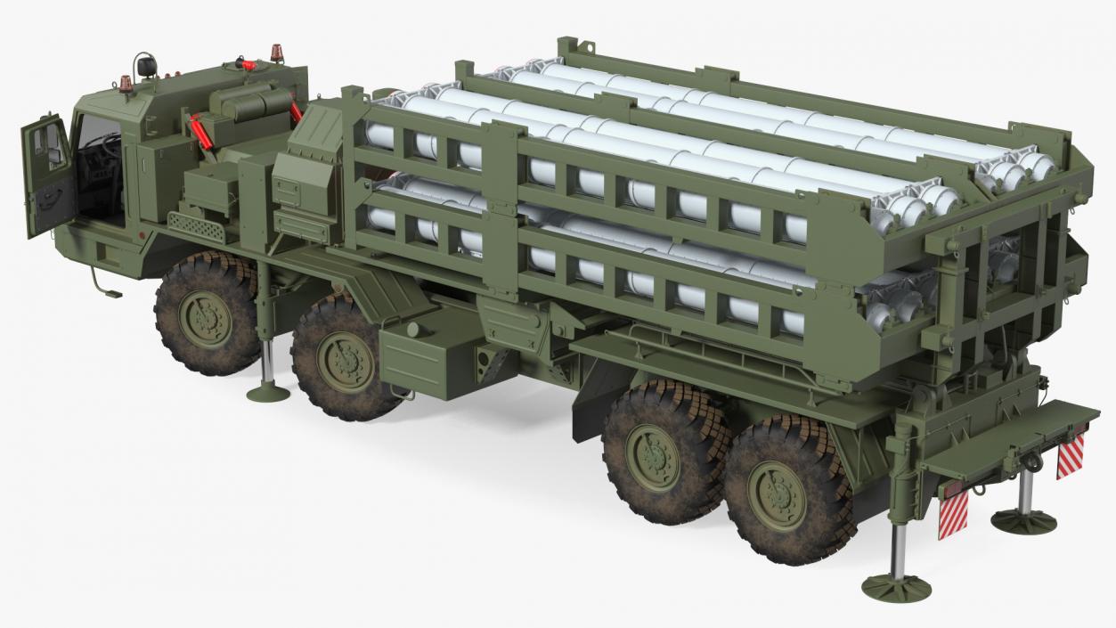Vityaz S 350E 50R6 Missile Launcher Rigged 3D
