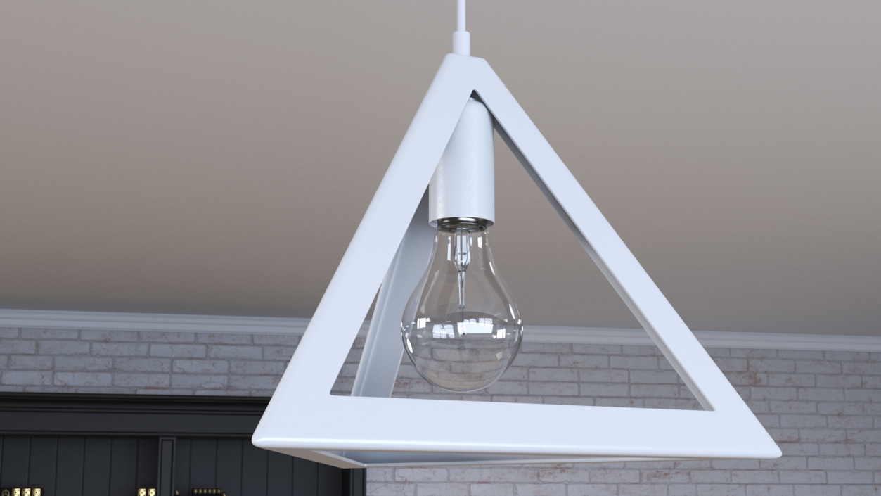 3D Pendant Light for Ceiling White