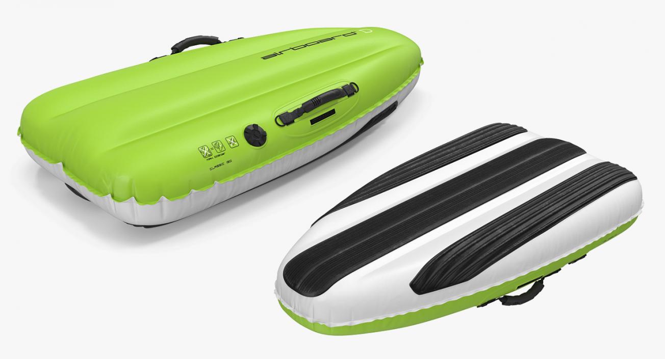 3D Inflatable Sled Green